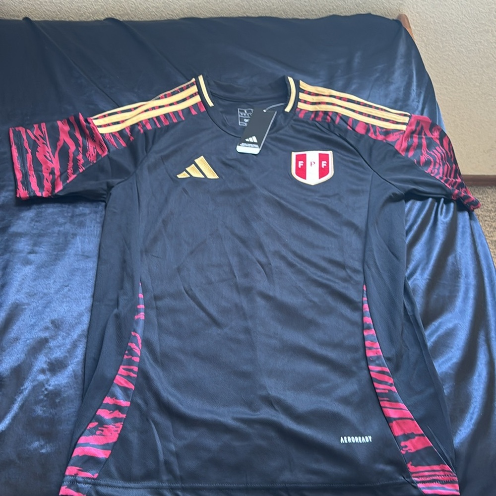 Adidas Peru 2024 Away Black Jersey New Size Small Men’s